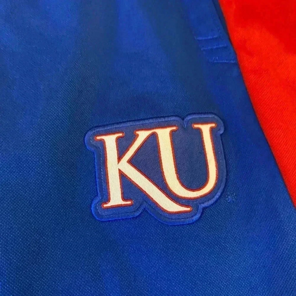 Kansas Jayhawks Adidas Warm Up Pants color Red and Blue Medium - Picture 2 of 7